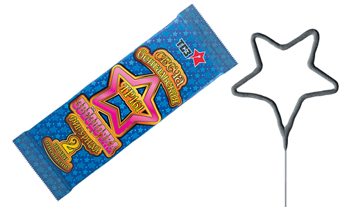  Бенгальские свечи фигурные 2 шт "Звездочка"  в Тулуне